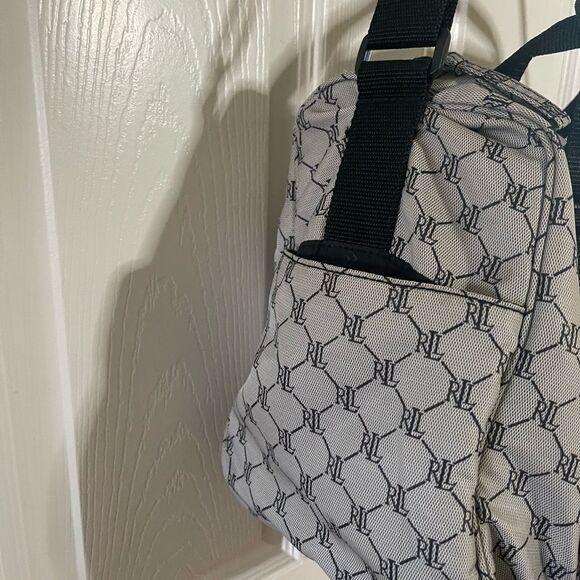 Ralph Lauren Monogram weekender carry all Shoulder Bag -  gray & black - Picture 3 of 16